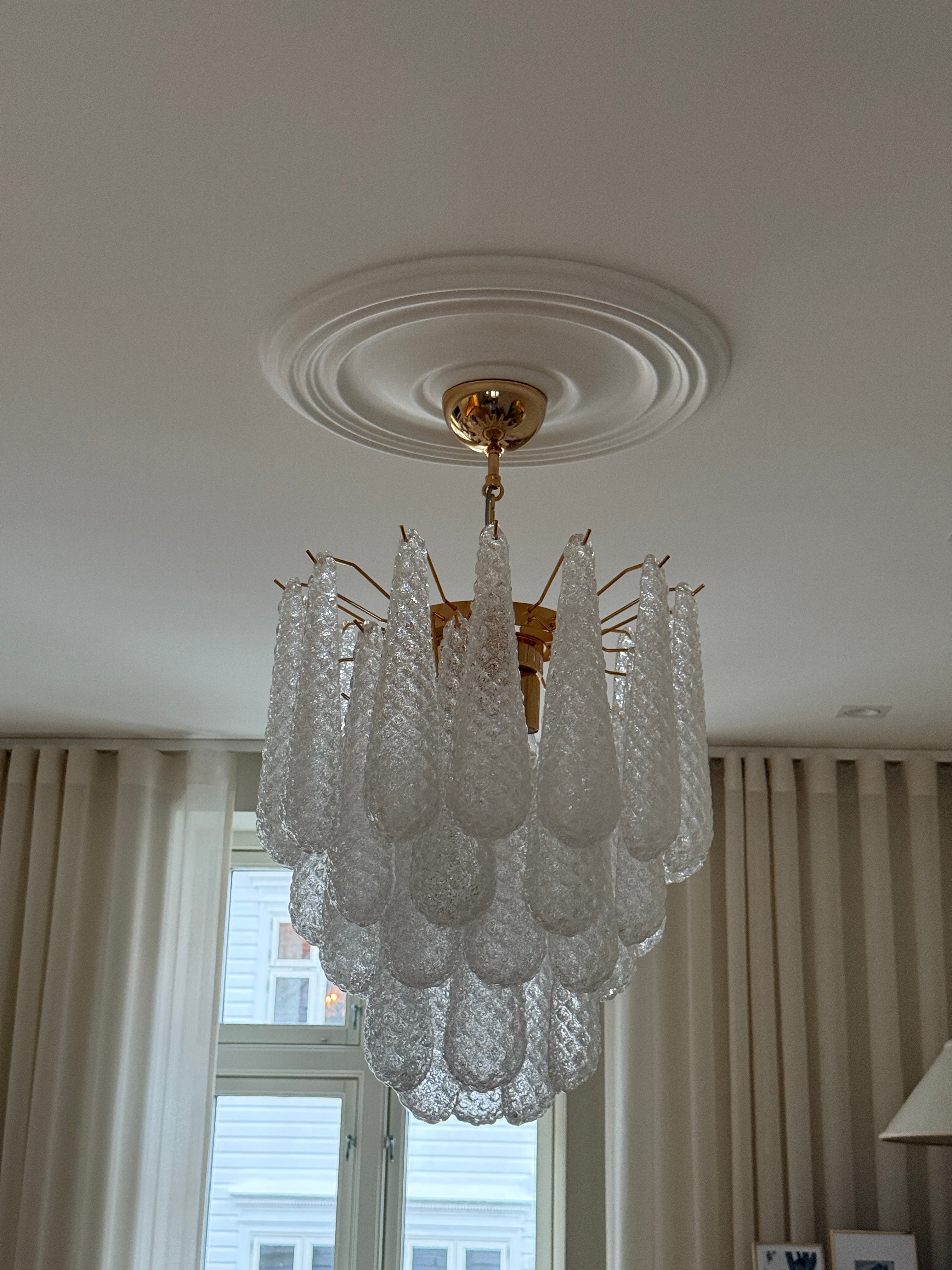 Murano Chandelier | 41 Clear Drop Glass