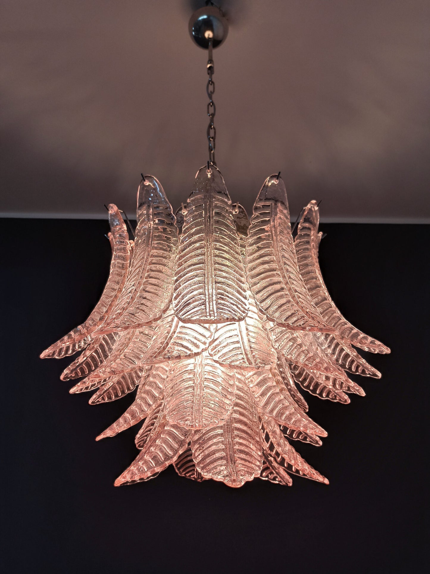 Murano Lysekrone | 36 Rosa Felciglass