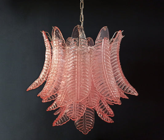 Murano Lysekrone | 36 Rosa Felciglass
