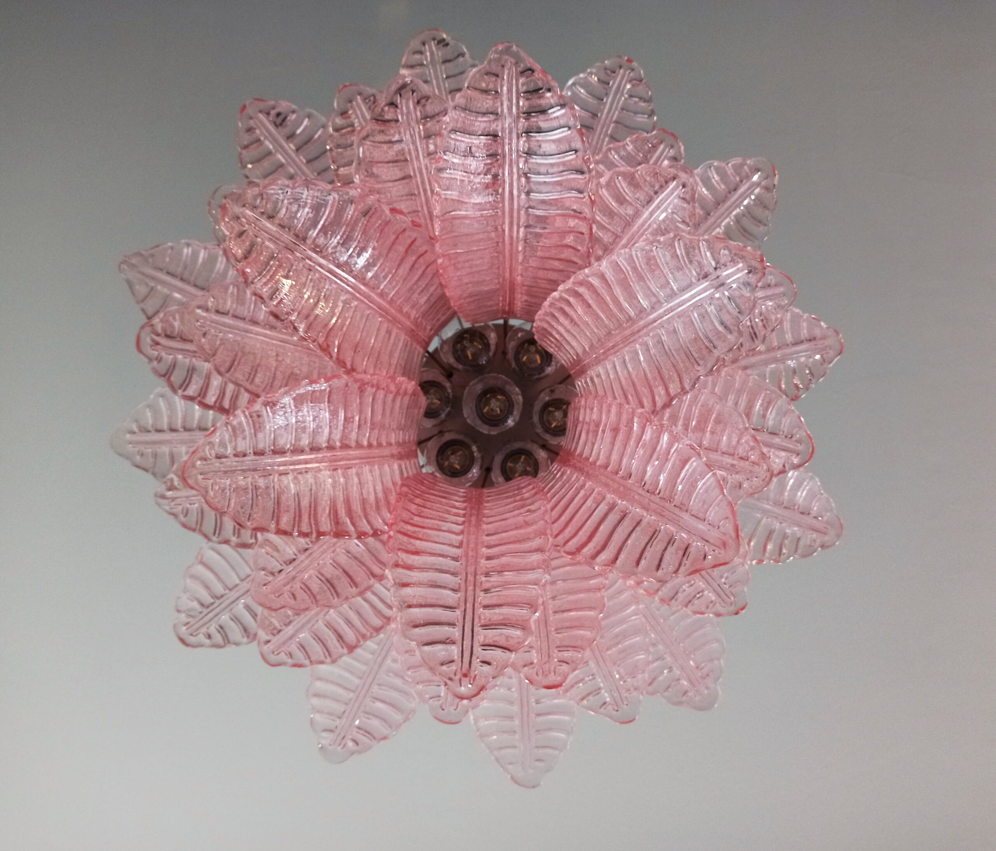 Murano Lysekrone | 36 Rosa Felciglass