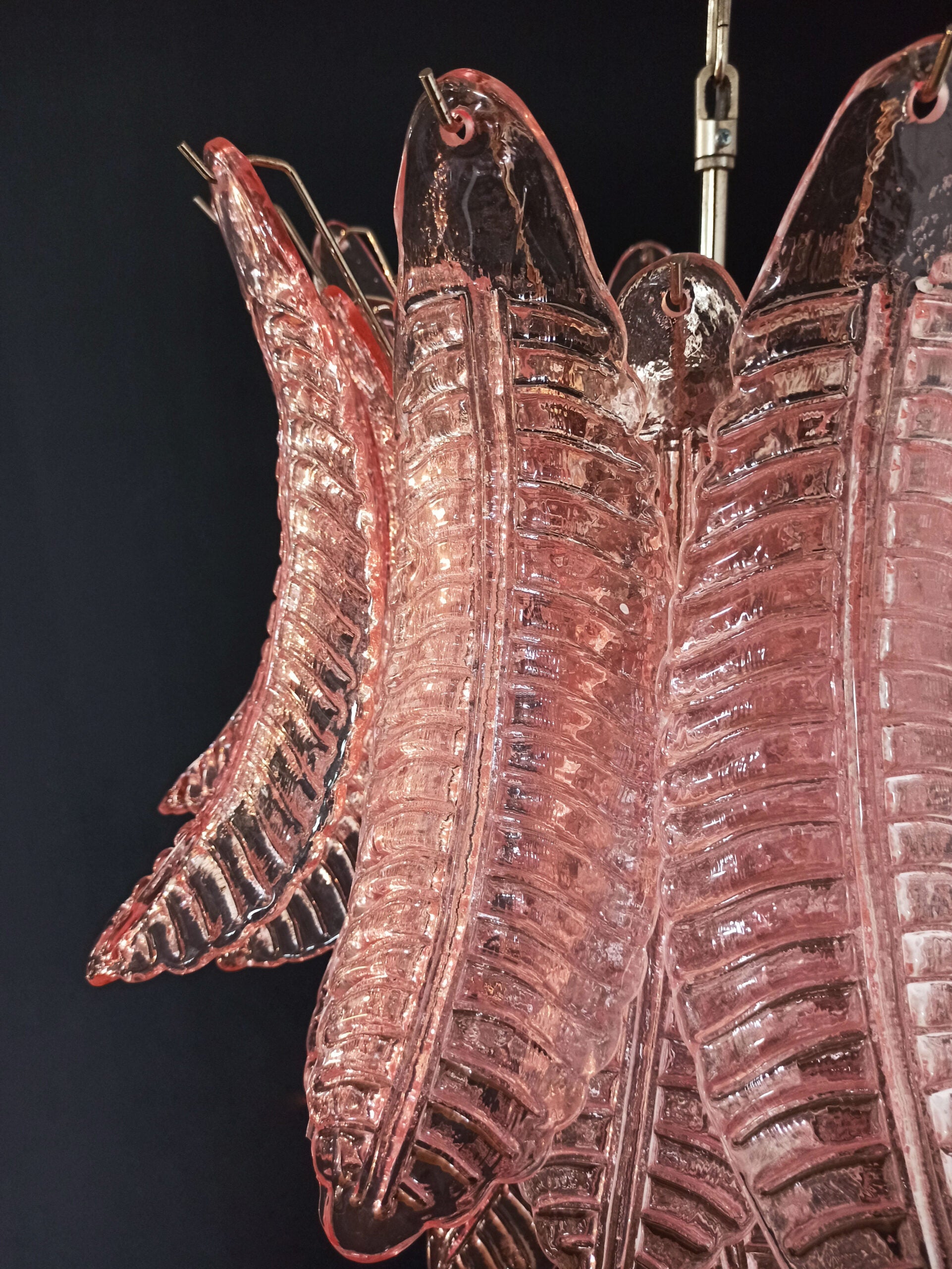 Murano Lysekrone | 36 Rosa Felciglass