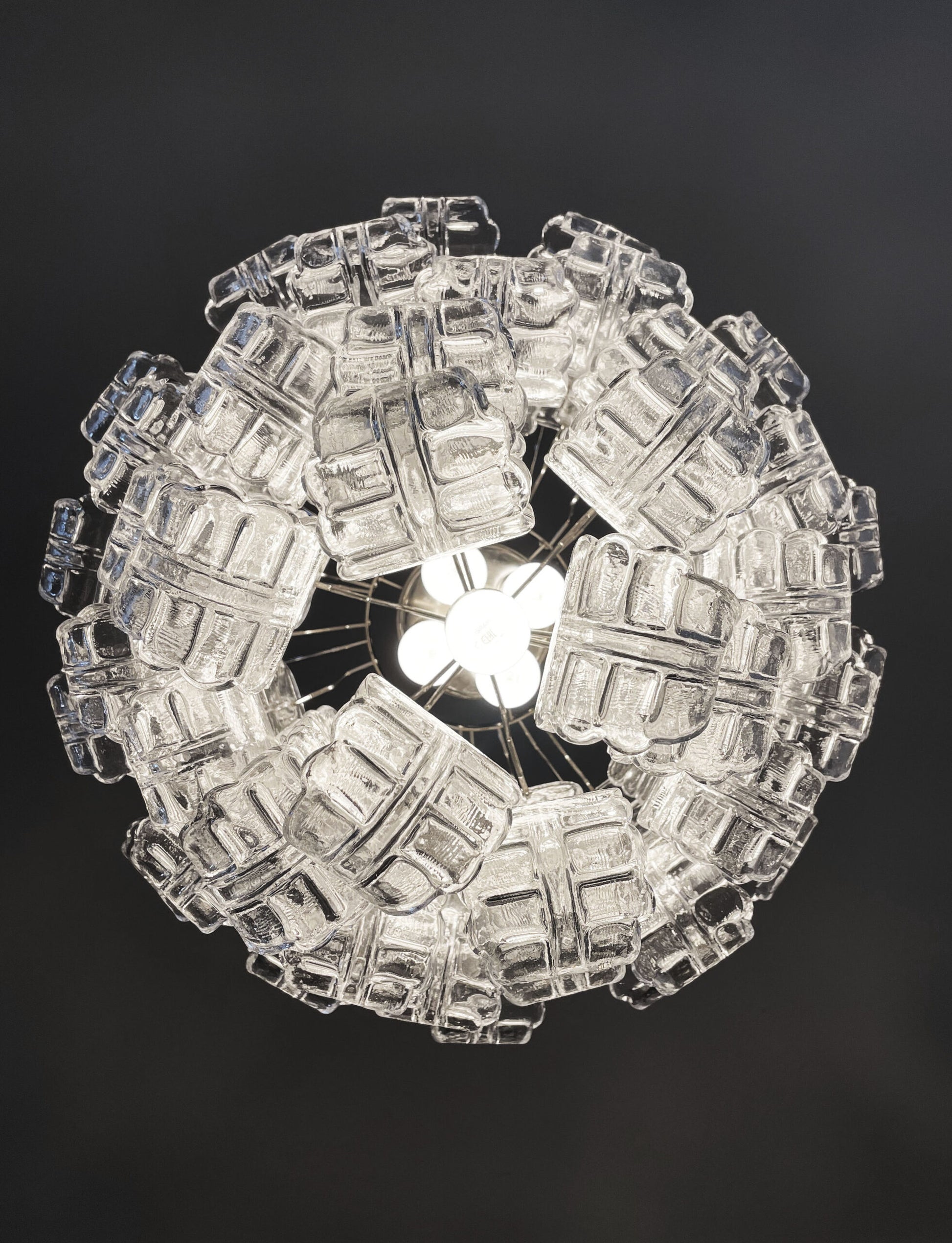 Murano Lysekrone | 41 Klare Felciglass