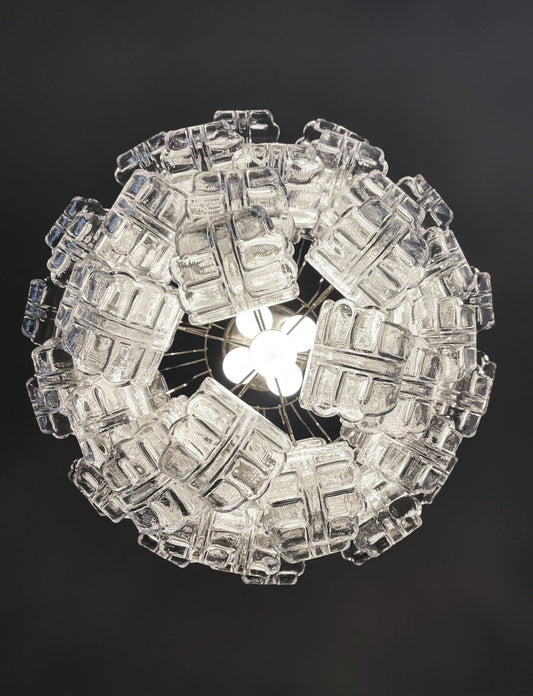 Murano Lysekrone | 41 Klare Felciglass