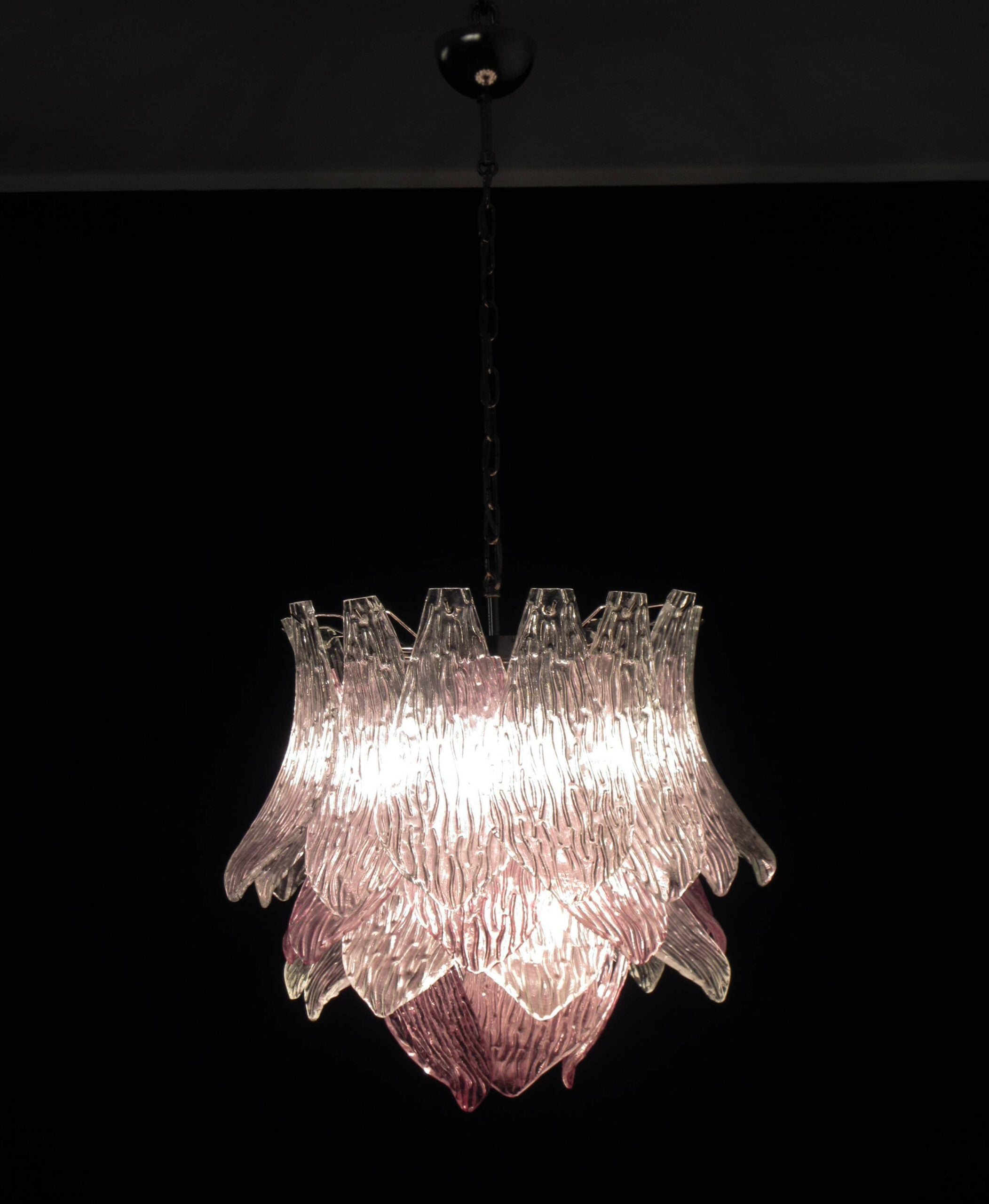Murano Lysekrone | 38 Klare Lilla Crostoliglass