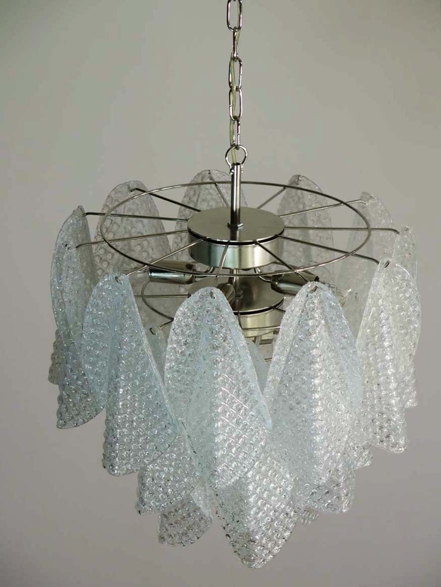 Murano Lysekrone | 23 Klare Rondiniglass