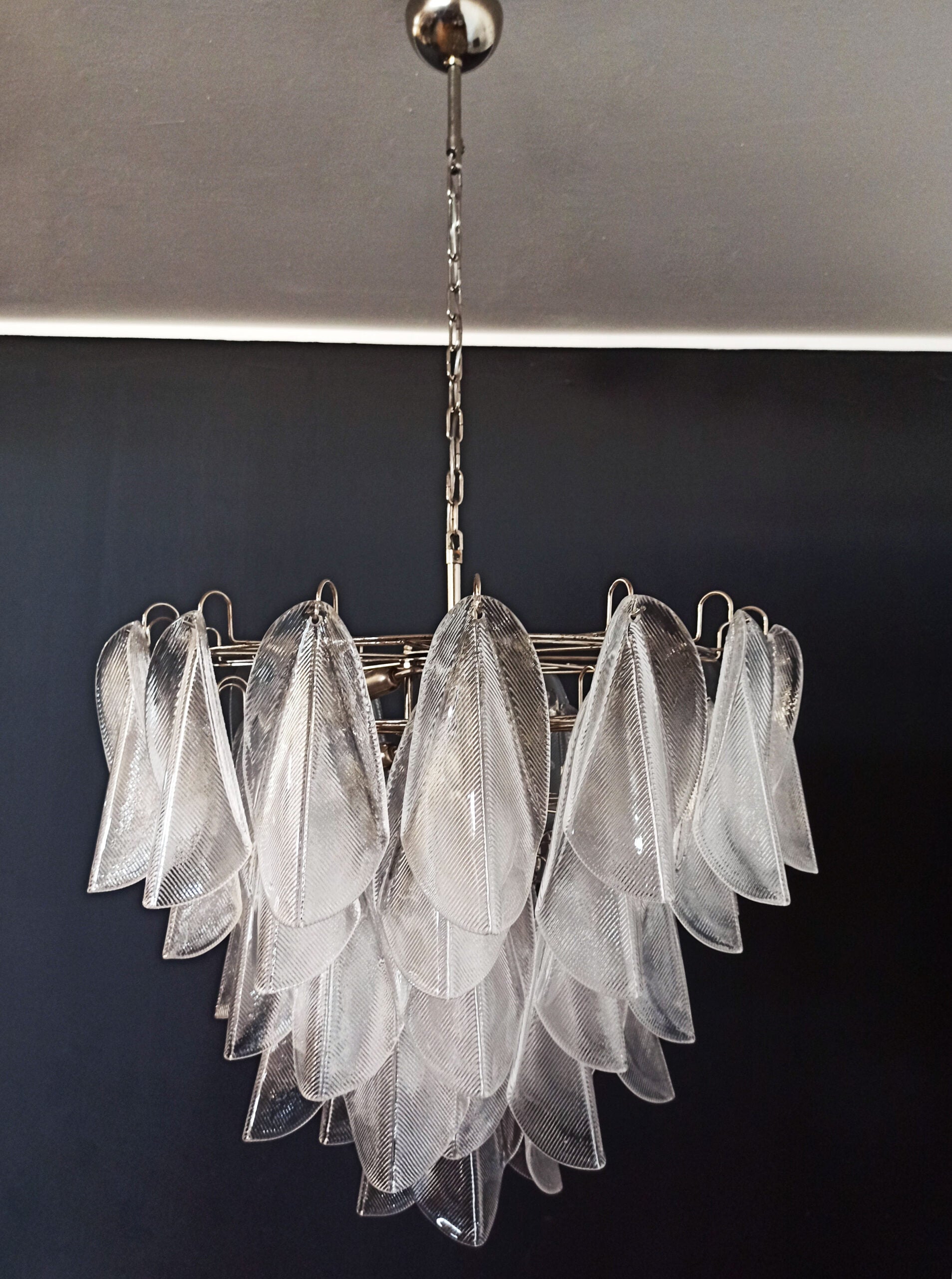 Murano Lysekrone | 57 Klare Iris Rondiniglass