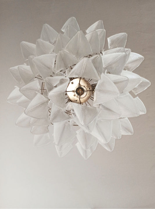 Murano Lysekrone | 57 Klare Iris Rondiniglass