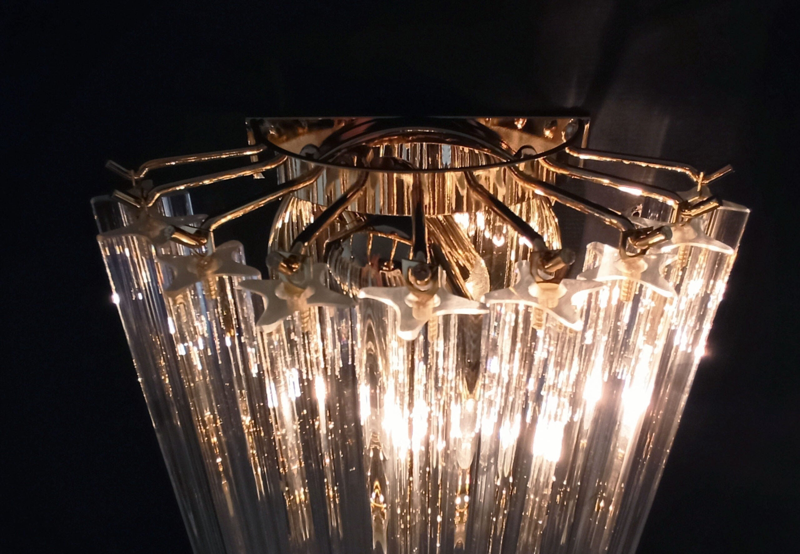 Murano Wall Lamp | 16 Clear Prism Glass | Set of 2