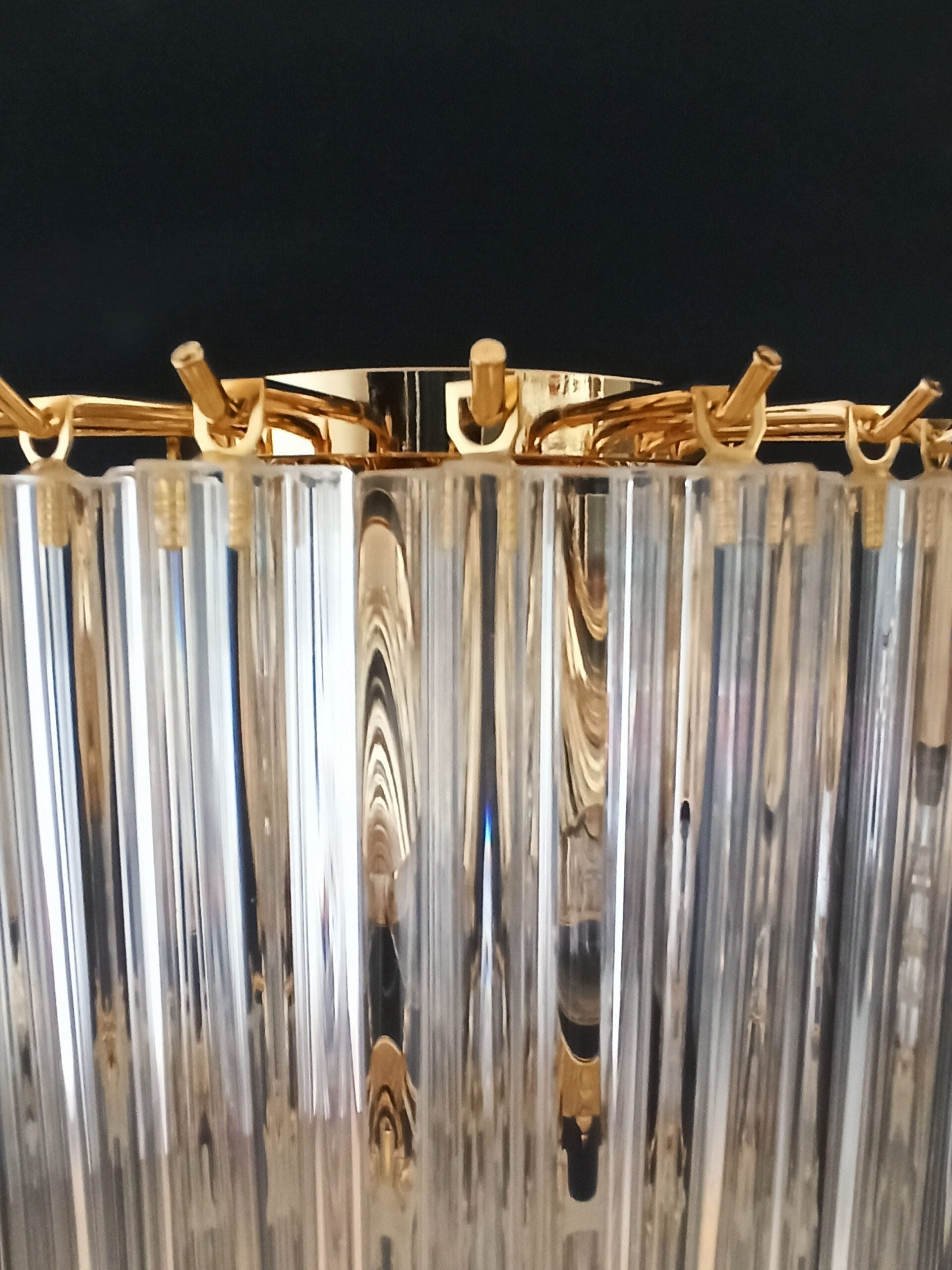 Murano Wall Lamp | 16 Clear Prism Glass | Set of 2