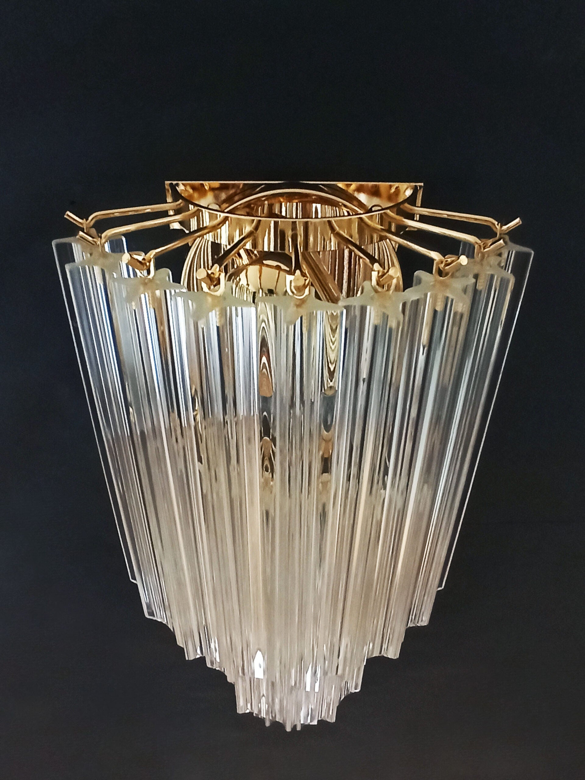 Murano Wall Lamp | 16 Clear Prism Glass | Set of 2