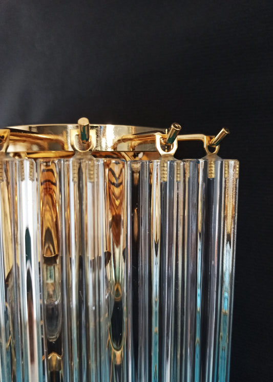 Murano Wall Lamp | 32 Clear Blue Prism Glass | 2 pcs