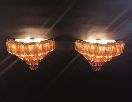 Murano Wall Lamp | 63 Clear Yellow Prism Glass | 2 pcs