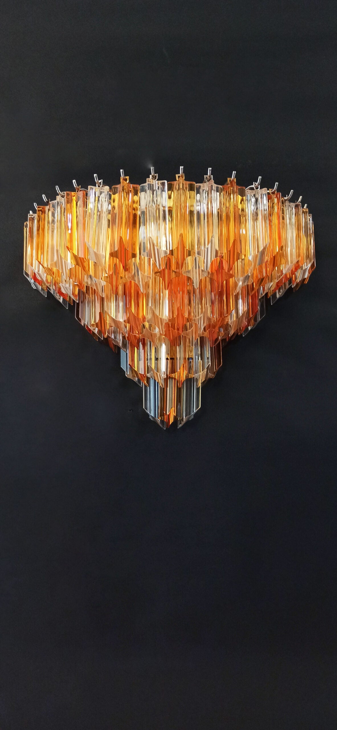Murano Wall Lamp | 63 Clear Yellow Prism Glass | 2 pcs