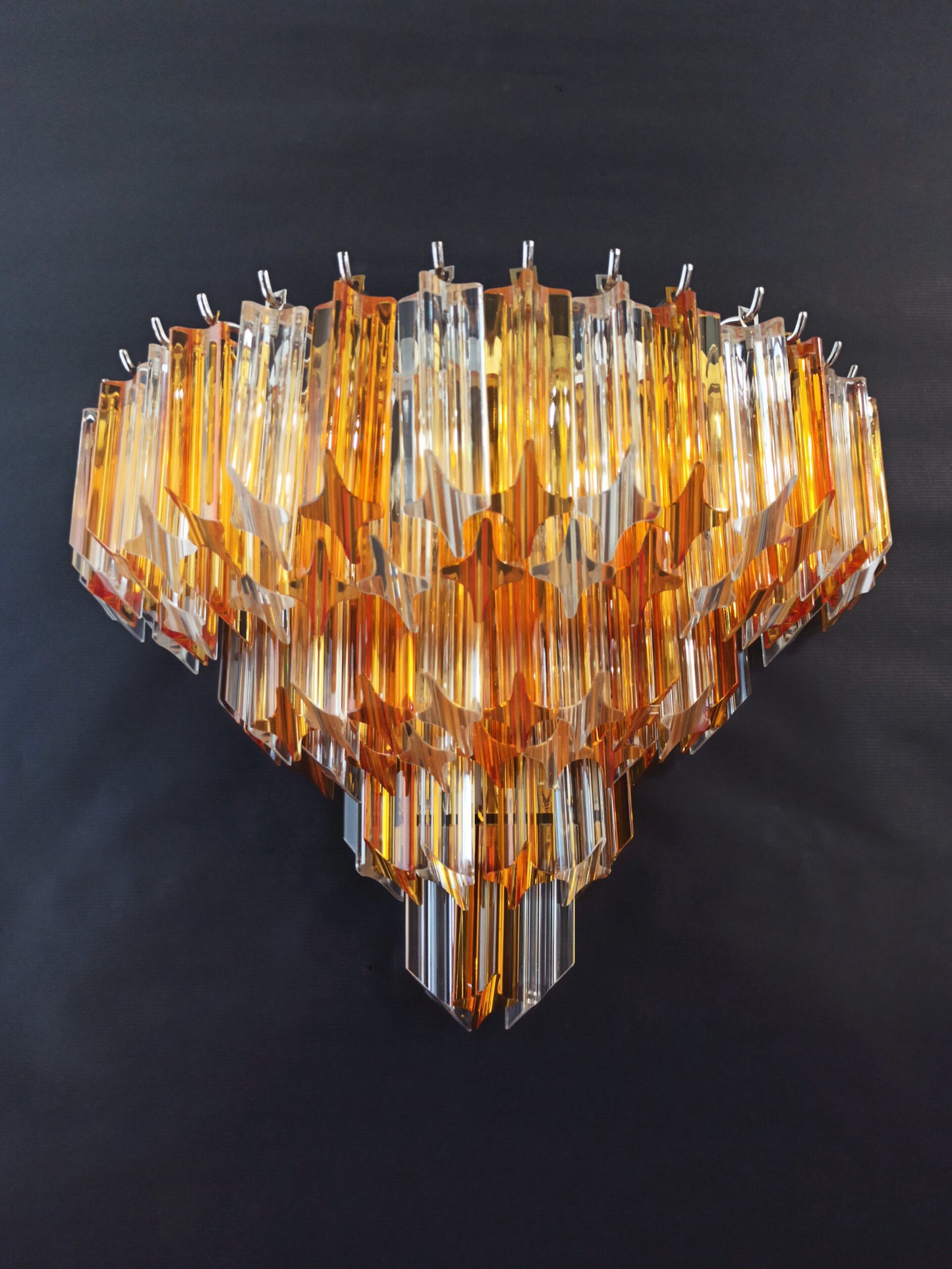 Murano Wall Lamp | 63 Clear Yellow Prism Glass | 2 pcs