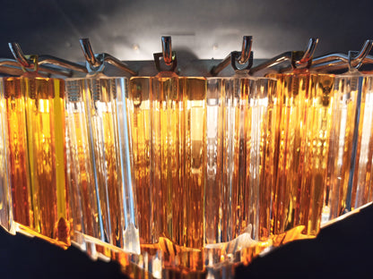 Murano Wall Lamp | 63 Clear Yellow Prism Glass | 2 pcs