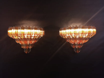 Murano Wall Lamp | 63 Clear Yellow Prism Glass | 2 pcs