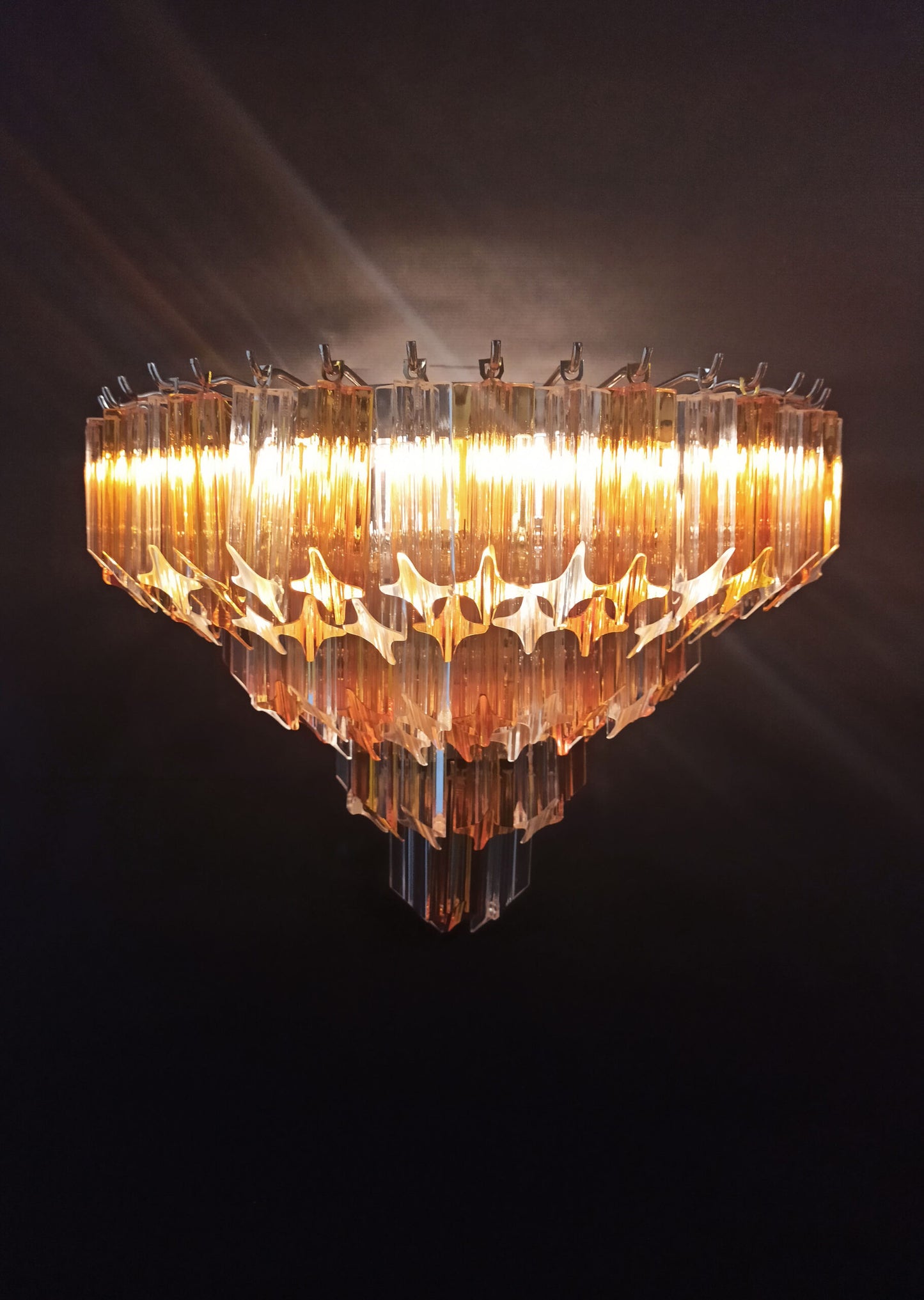 Murano Wall Lamp | 63 Clear Yellow Prism Glass | 2 pcs