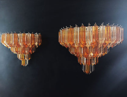 Murano Wall Lamp | 63 Clear Yellow Prism Glass | 2 pcs