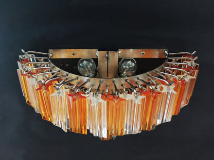 Murano Wall Lamp | 63 Clear Yellow Prism Glass | 2 pcs