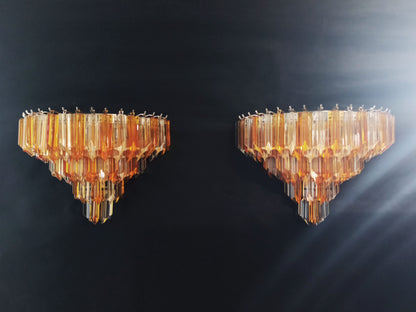 Murano Wall Lamp | 63 Clear Yellow Prism Glass | 2 pcs