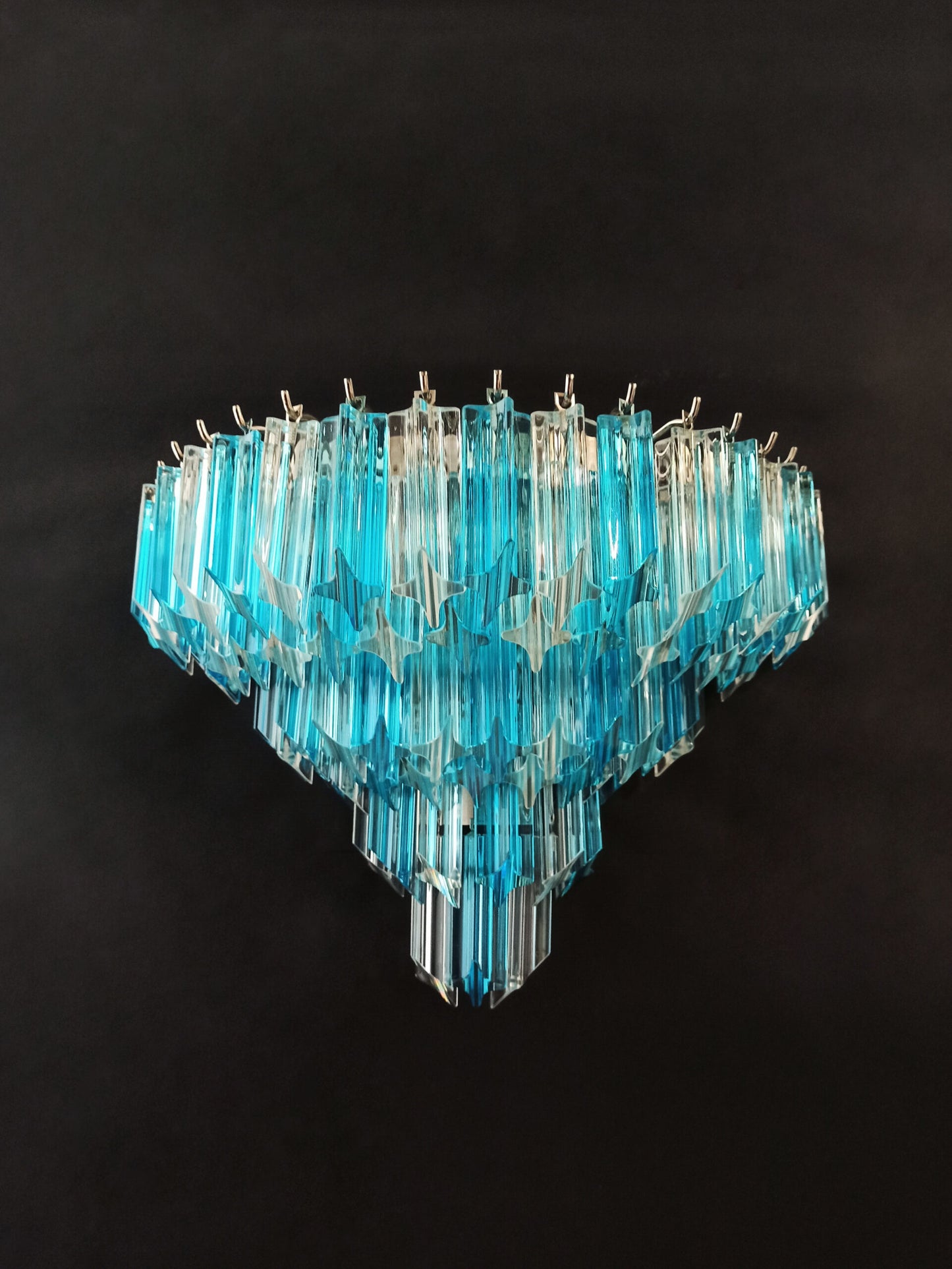 Murano Wall Lamp | 63 Clear Blue Prism Glass | 2 pcs