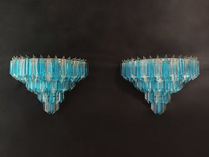 Murano Wall Lamp | 63 Clear Blue Prism Glass | 2 pcs
