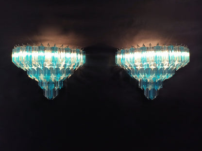 Murano Wall Lamp | 63 Clear Blue Prism Glass | 2 pcs