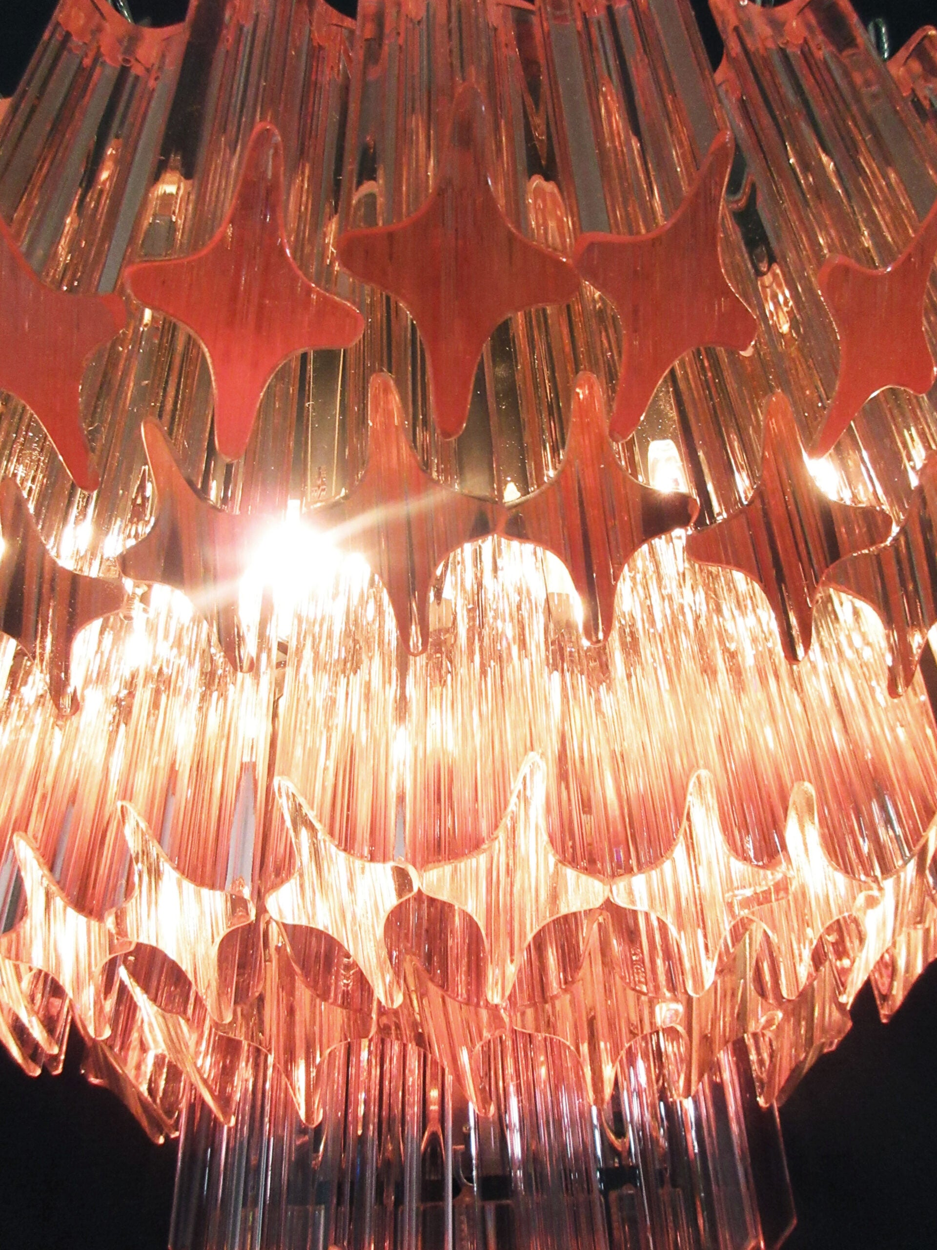 Murano Wall Lamp | 63 Pink Prism Glass | Set of 2