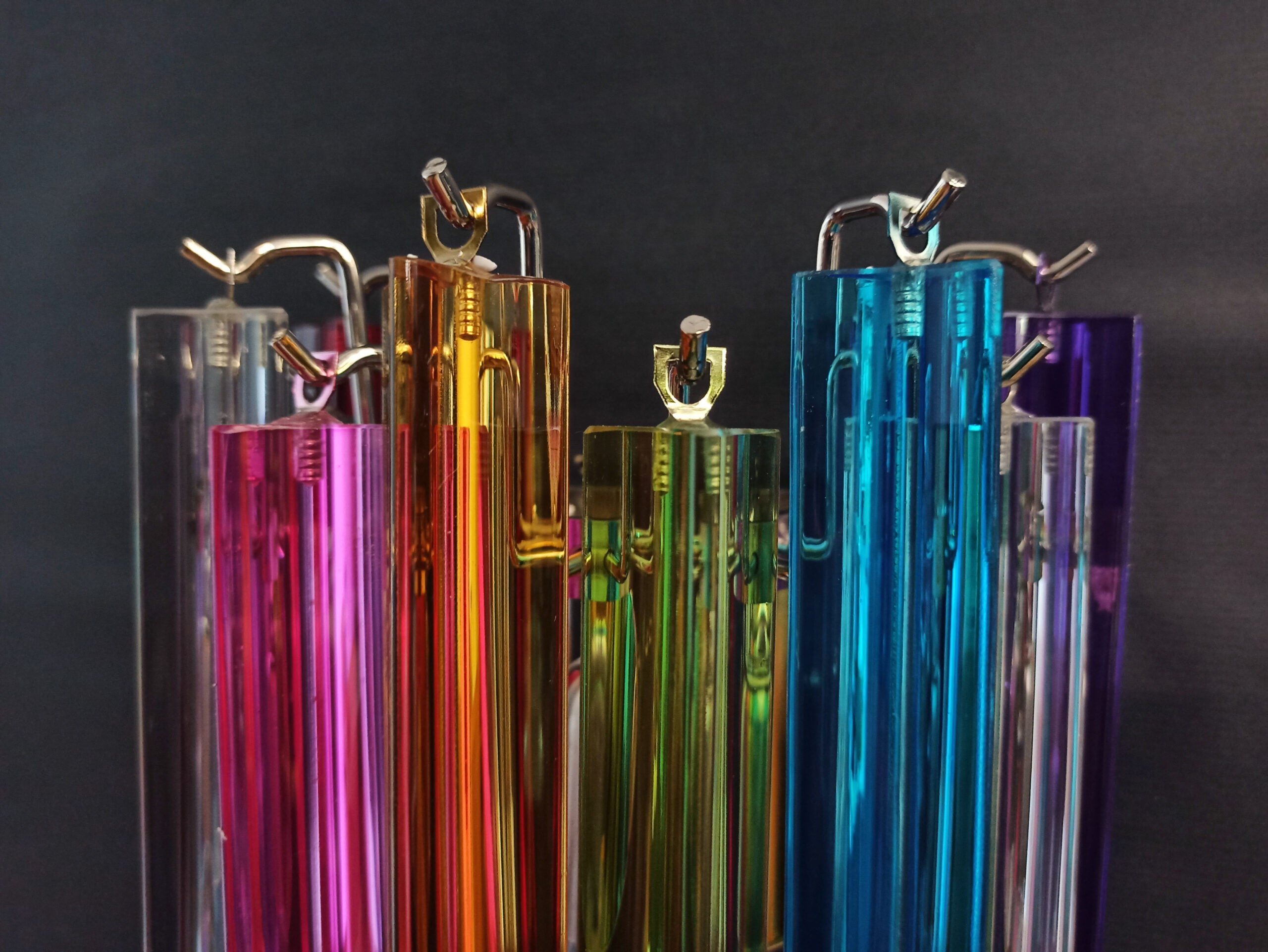 Murano Wall Lamp | 9 Multicolour Prism Glass | Set of 2