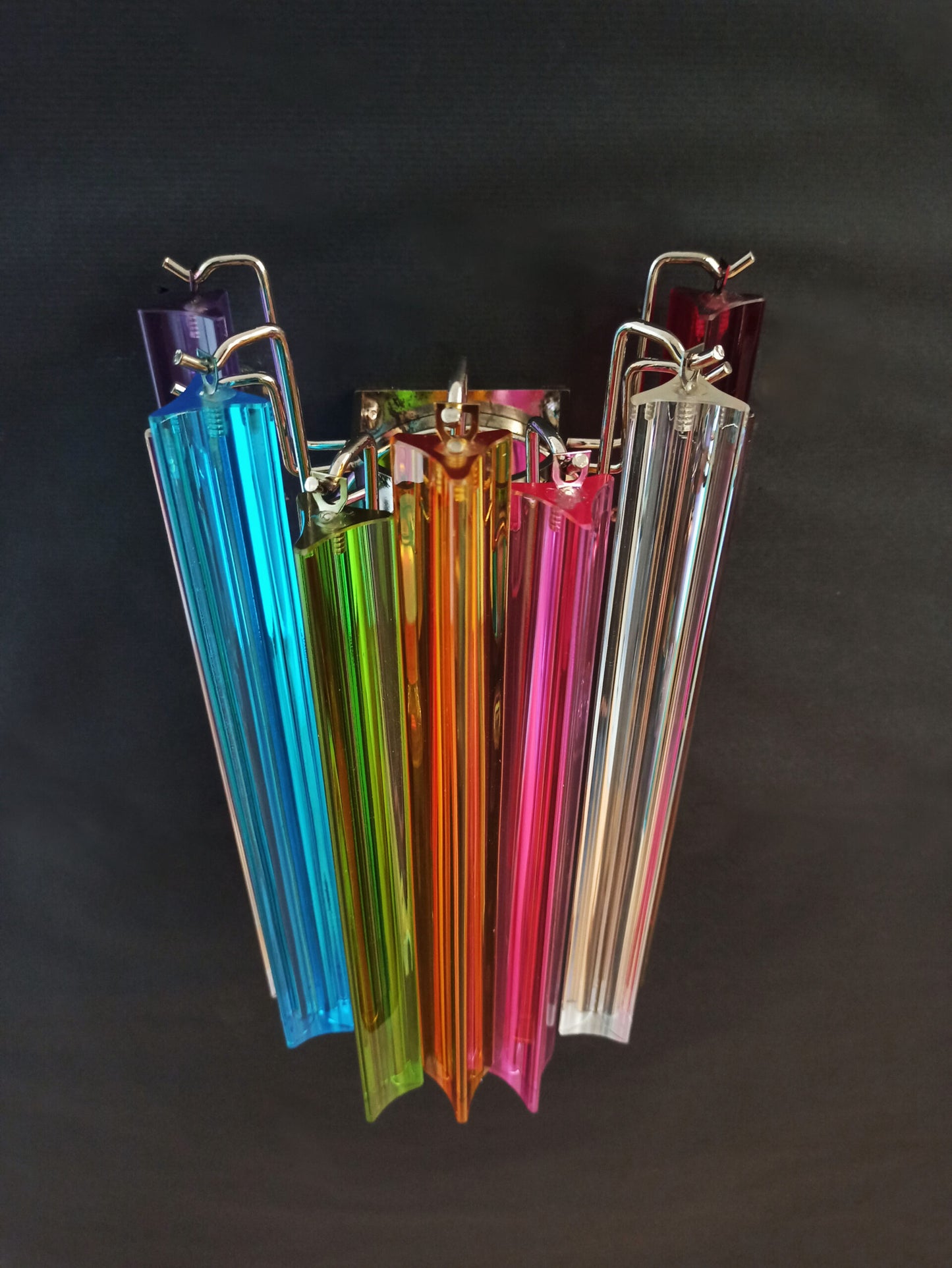 Murano Wall Lamp | 9 Multicolored Prism | 2 pcs