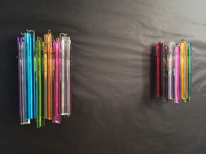 Murano Wall Lamp | 9 Multicolored Prism | 2 pcs