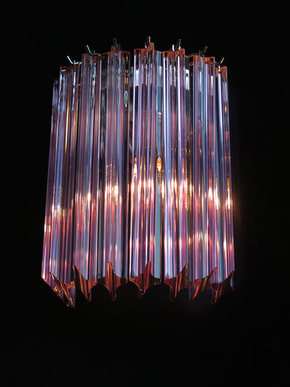 Murano Wall Lamp | 9 Pink Prism | 2 pcs