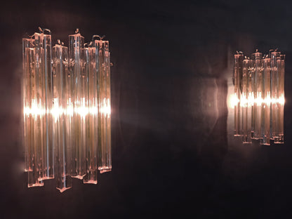 Applique Murano | 9 Rosa Prism | 1 Coppia