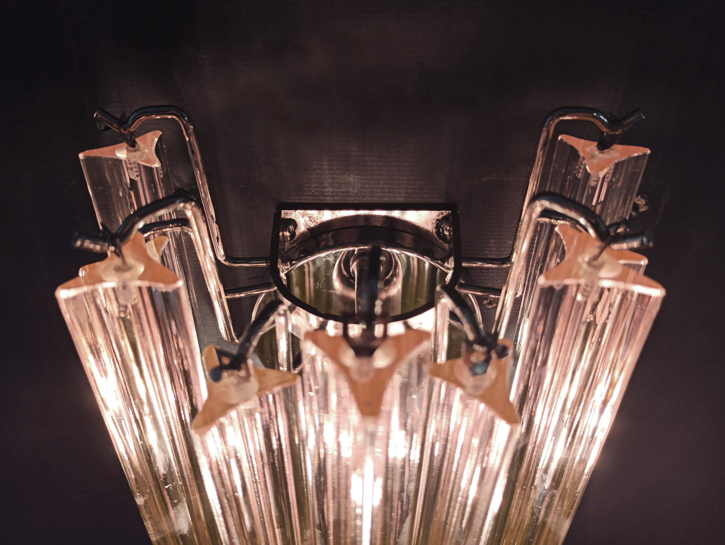 Applique Murano | 9 Rosa Prism | 1 Coppia