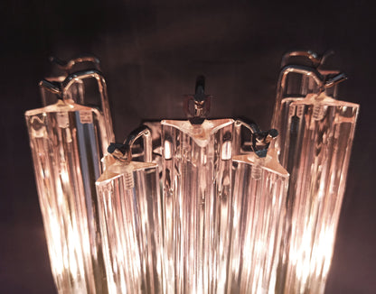 Applique Murano | 9 Rosa Prism | 1 Coppia