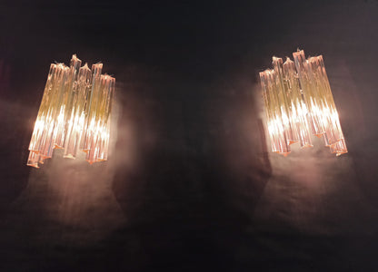 Applique Murano | 9 Rosa Prism | 1 Coppia