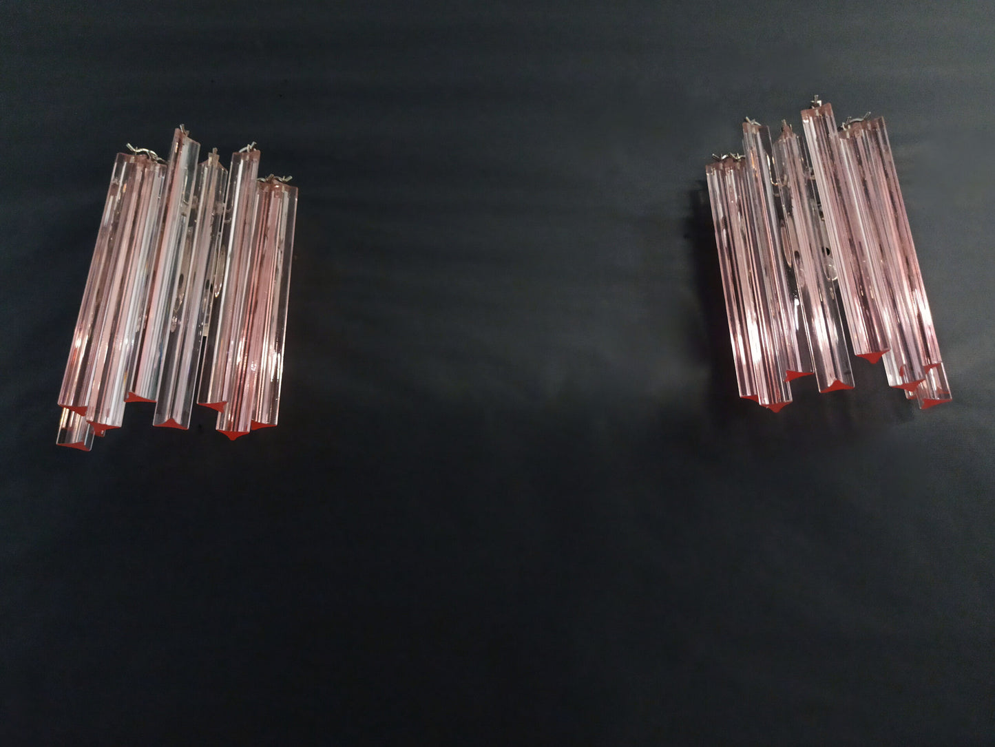 Applique Murano | 9 Rosa Prism | 1 Coppia