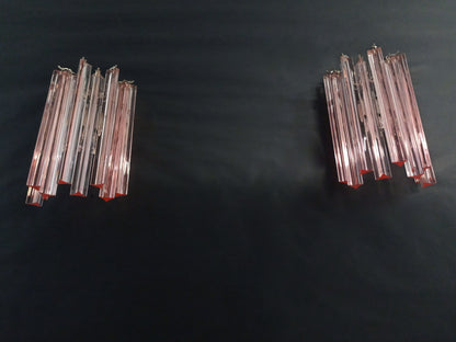 Applique Murano | 9 Rosa Prism | 1 Coppia