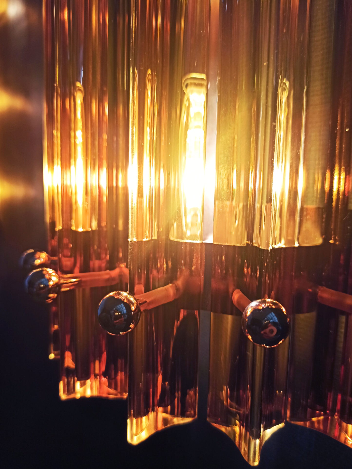 Applique Murano | 7 Vetri Prism Gialli | 1 Coppia