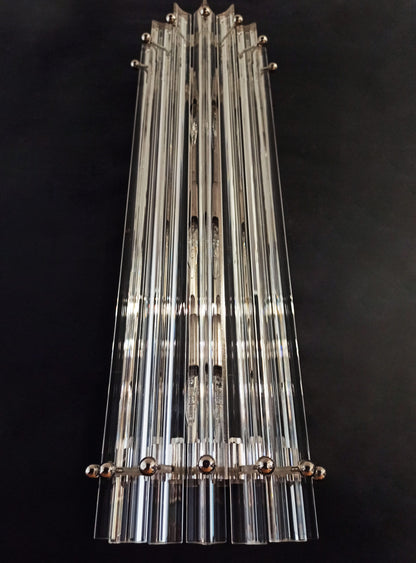 Murano Wall Lamp | 7 Clear Prism Glass | 2 pcs