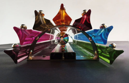 Murano Wall Lamp | 7 Multicolored Prism Glass | 2 pcs