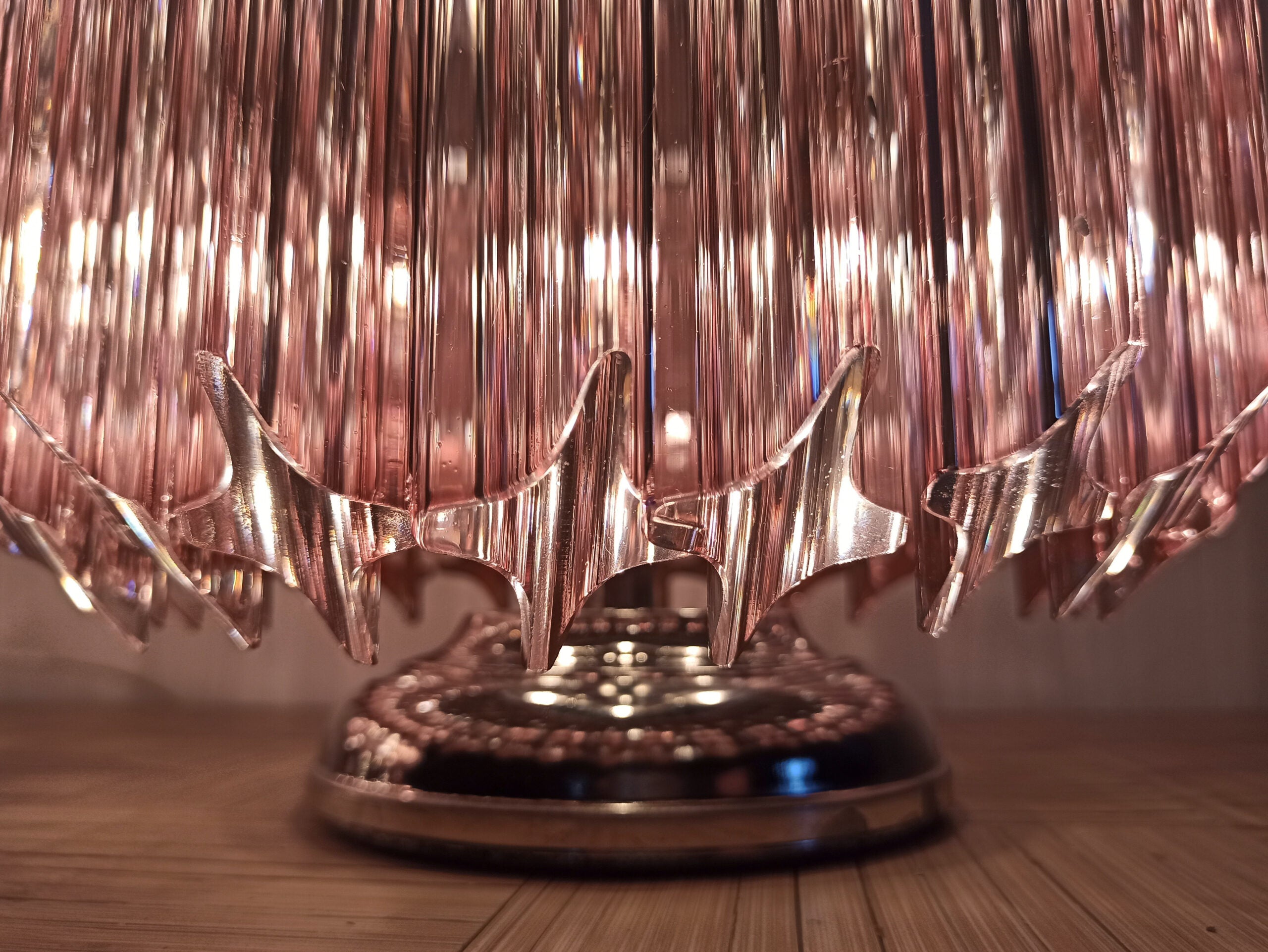 Murano Bordlampe – 24 Rosa Prismeglass – 2 stk – detalj 10 – Murano Classics