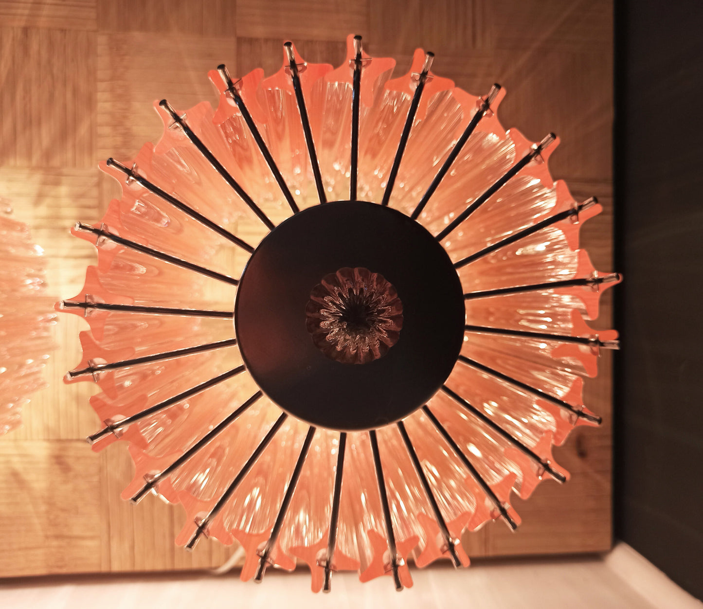 Murano Bordlampe | 24 Rosa Prismeglass