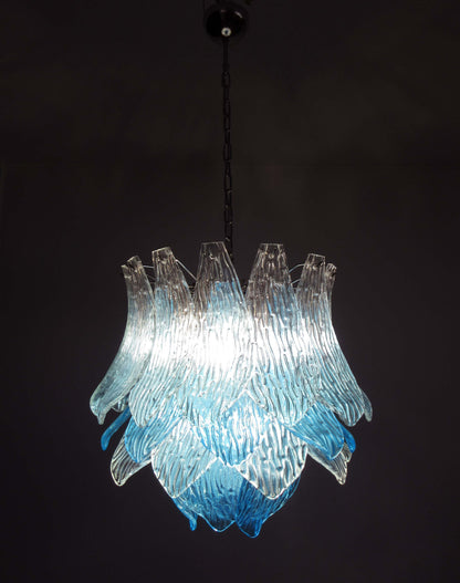 Murano Lysekrone | 38 Blå Crostoliglass