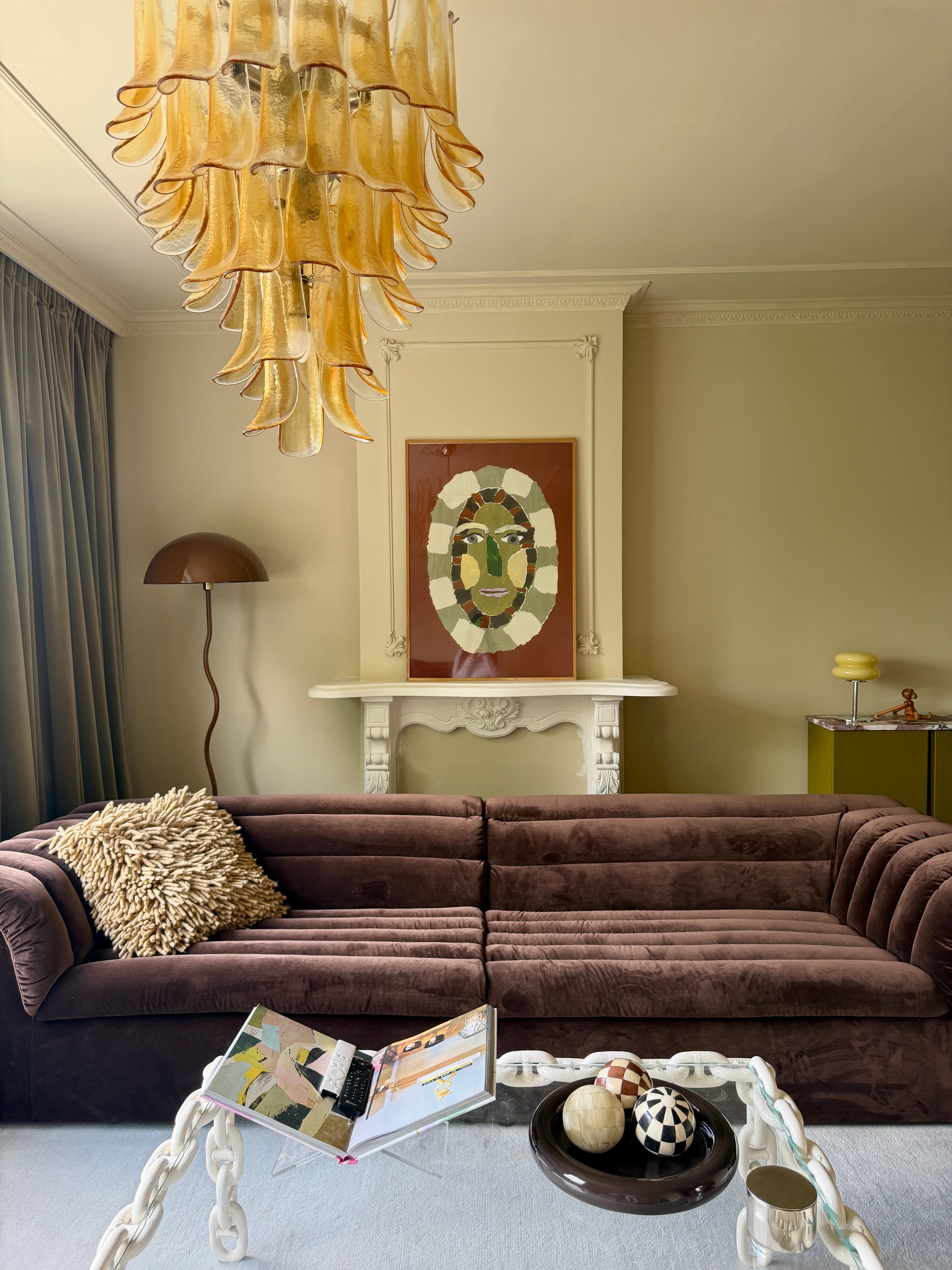 Murano Chandelier | 52 Yellow Petal Glass