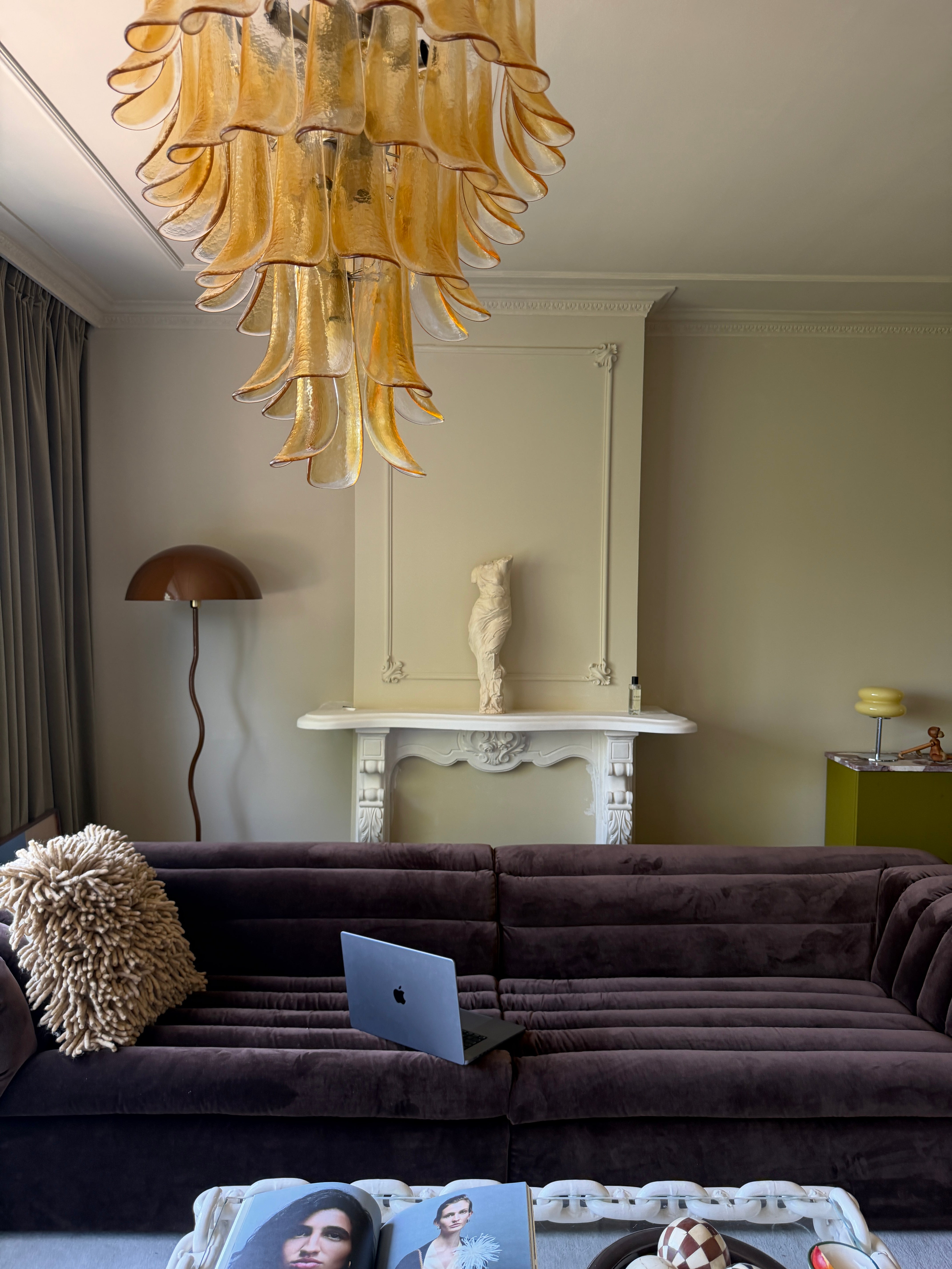 Murano Chandelier | 52 Yellow Petal Glass