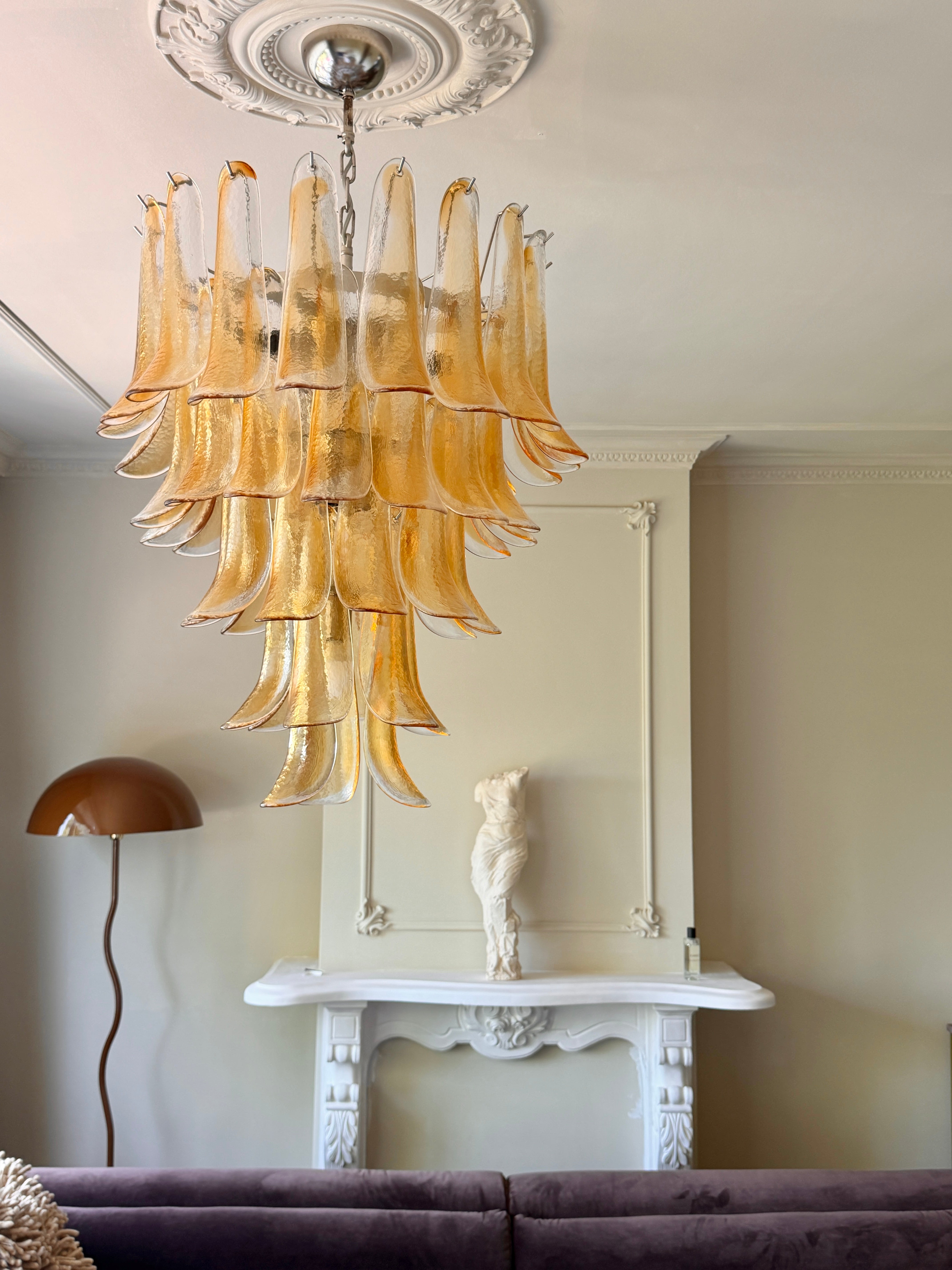 Murano Chandelier | 52 Yellow Petal Glass