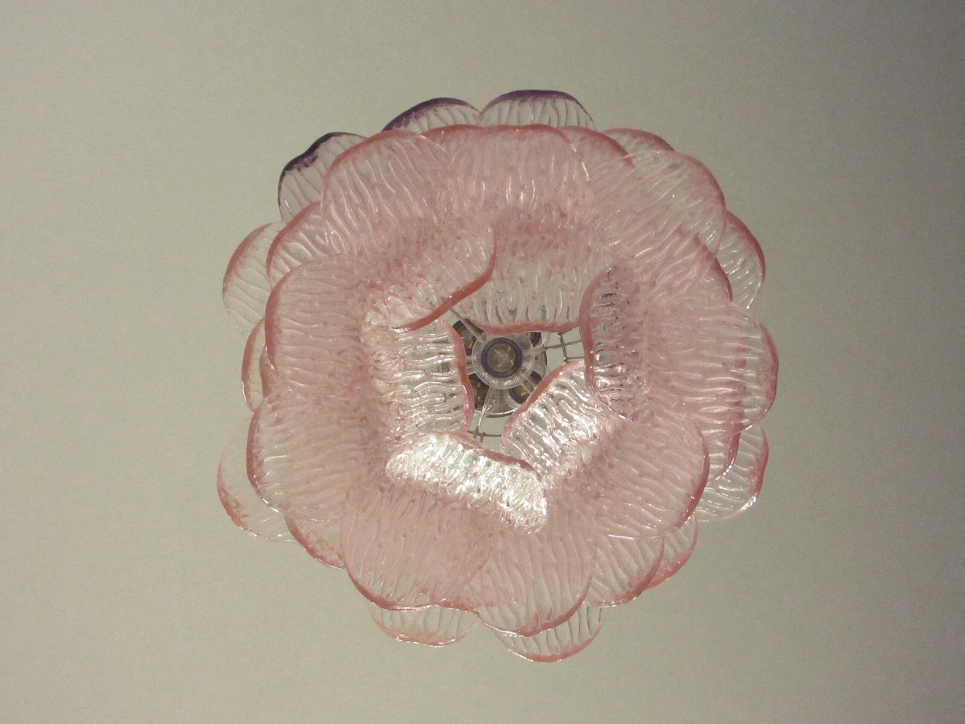 Murano Lysekrone | 38 Rosa Crostoliglass