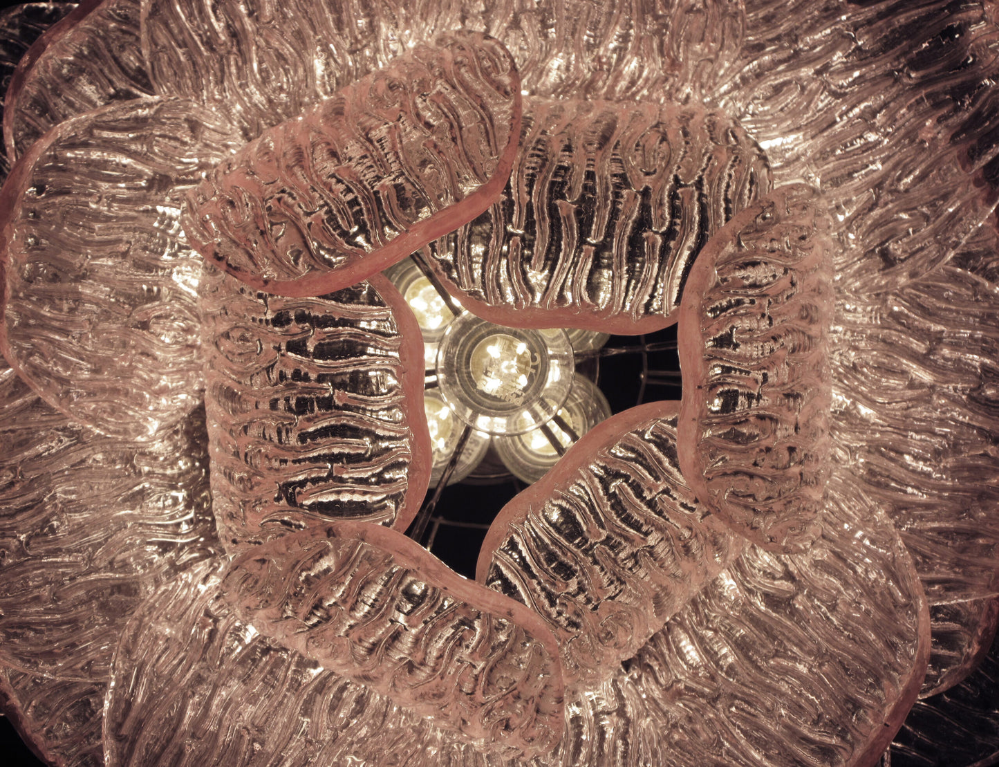 Murano Lysekrone | 38 Rosa Crostoliglass