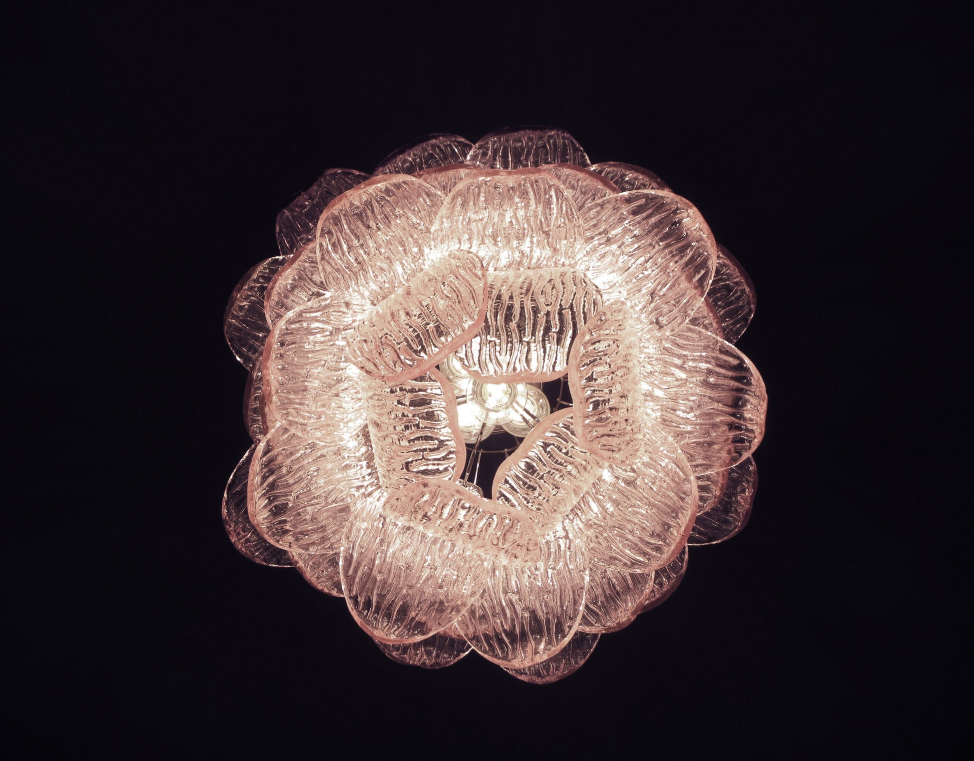 Murano Lysekrone | 38 Rosa Crostoliglass